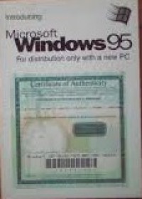 Introducing Microsoft Windows 95: For Distribution only with a New PC